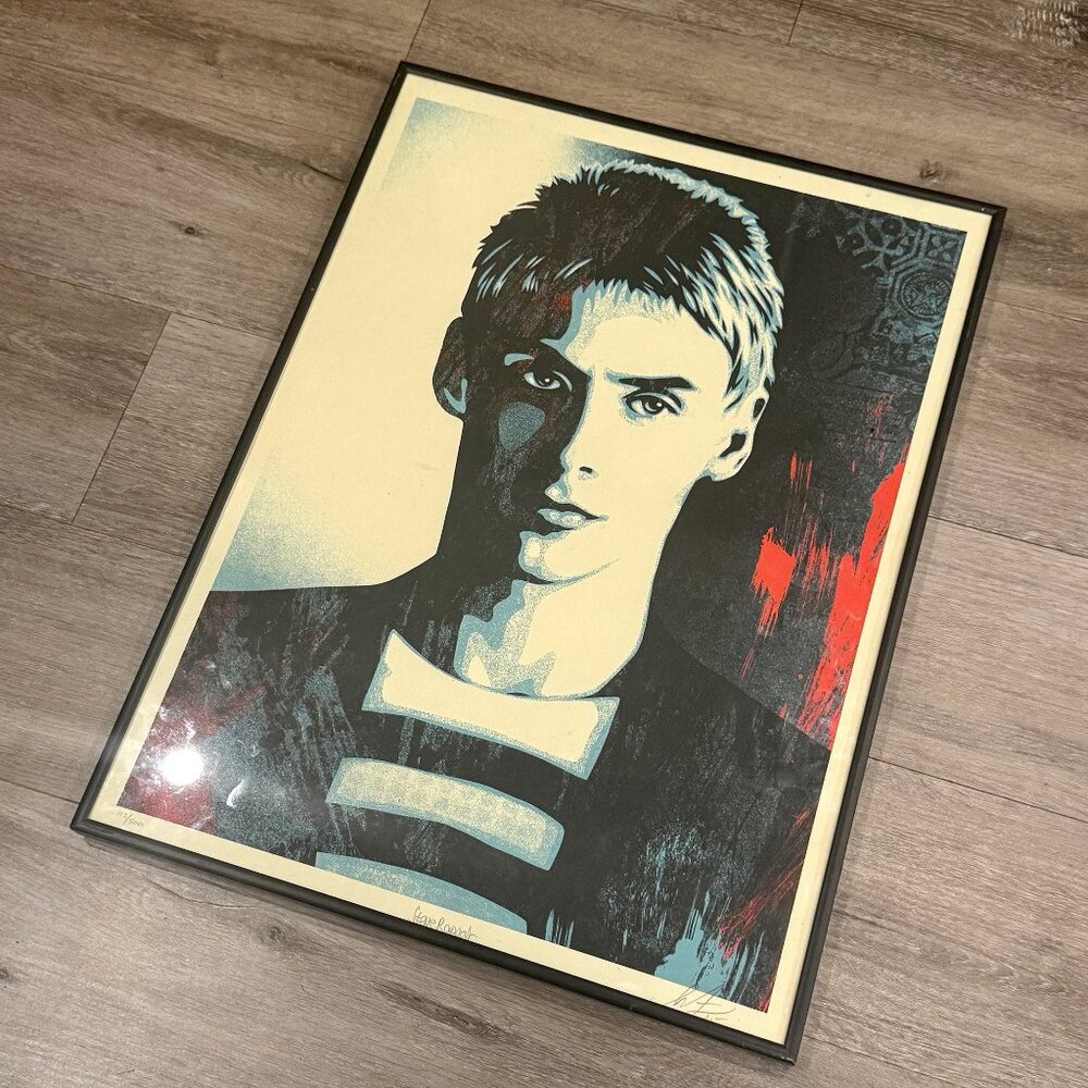 Signed Shepard fairy original  The Tranquility of Solitude (Paul Weller) 2025